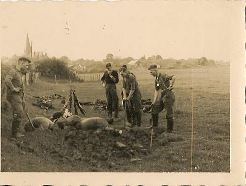 SS men burrying a fallen comrade,Interesting set of photos