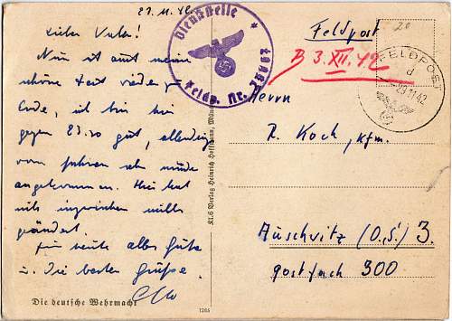 Auschwitz postcards