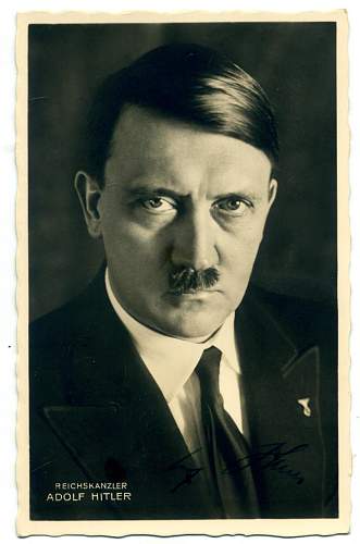 Hitler signed postcard