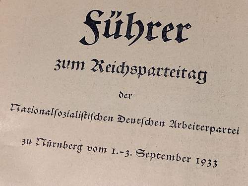 1933 Nurnberg Items