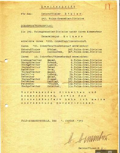 Himmler signed document...genuine?