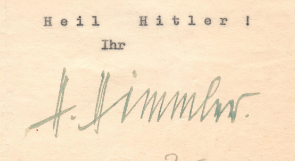 Himmler signed document...genuine?