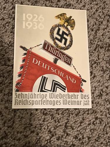 1936 And 1937 Reichsparteitag Postcatds