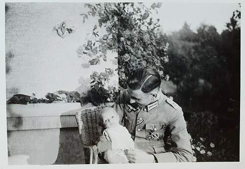 Soldier with boy &amp; boy in uniform