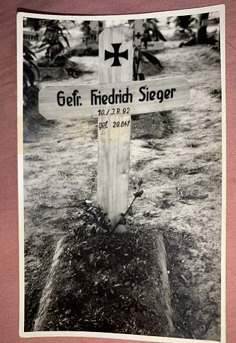 Photo Showing Fallen German Soldiers Grave