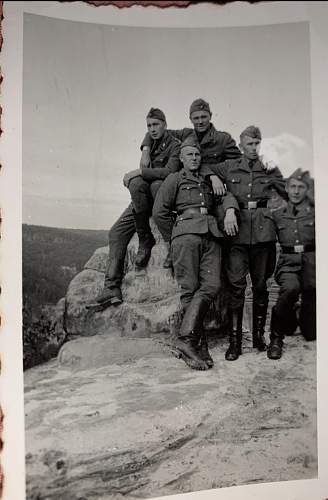 Original WW2 Photo Showing SS-VT (Verfügungstruppe) soldiers on a mountain