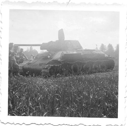 Knocked out T-34 in Lemberg