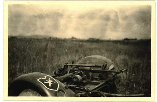 Original photo showing German Unit Badge