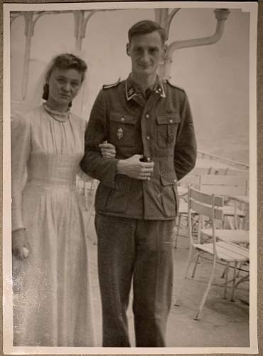 Original photos showing an SS Man on his wedding day.