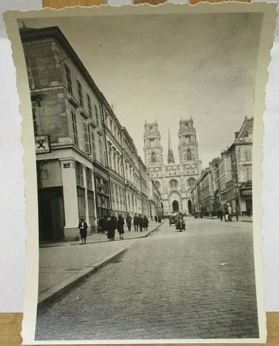 Then and now photos of the Orléans Cathedral in France.