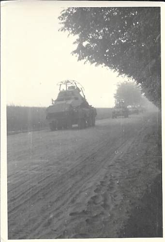 Photo of armored column on an isolated road