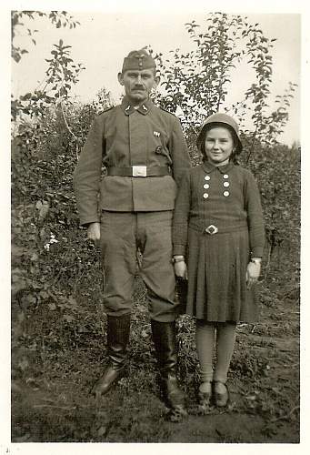 Soldier with boy &amp; boy in uniform