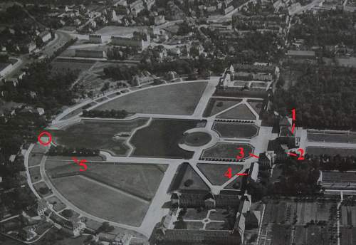 Photo of wounded soldiers at Nymphenburg Palace