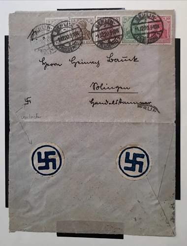 1920 DAP or NSDAP envelope