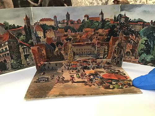 POP UP card dated 1937 ……NUREMBERG THEN AND NOW