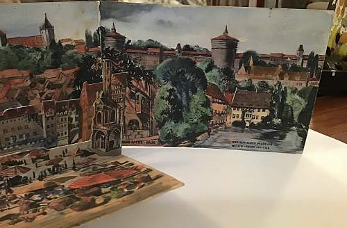 POP UP card dated 1937 ……NUREMBERG THEN AND NOW