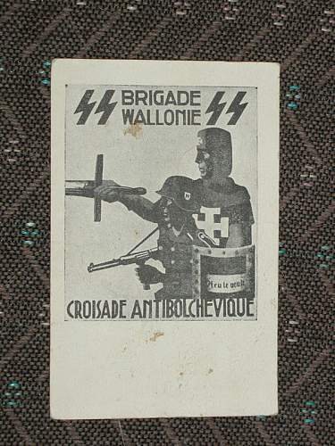 Belgian SS postcard