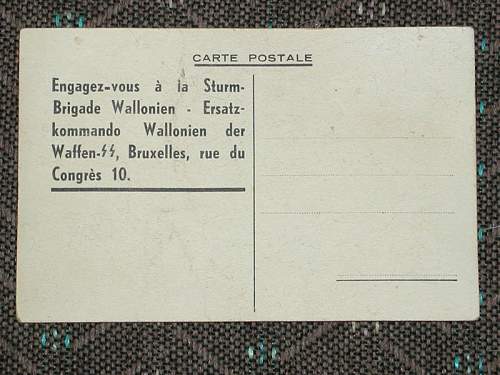 Belgian SS postcard