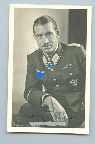 Adolf Galland Signed photo