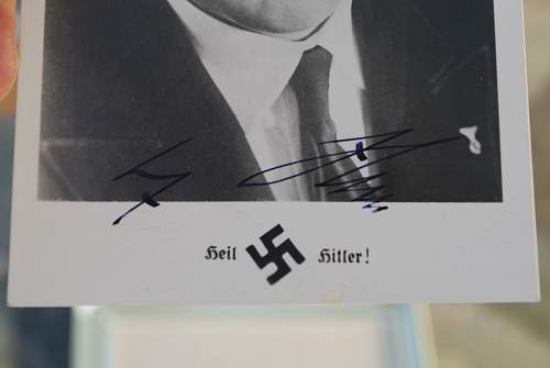 Adolf Hitler signed postcard.