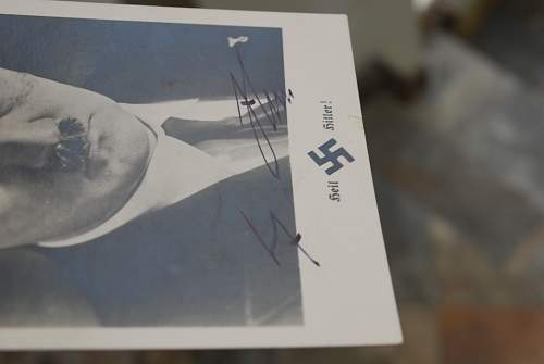 Adolf Hitler signed postcard.