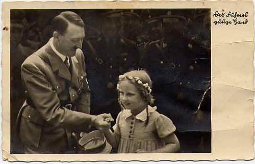 Hitler postcard...He liked little girls.