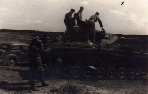 German soldiers in the battles. Destroyed tanks and guns more photos