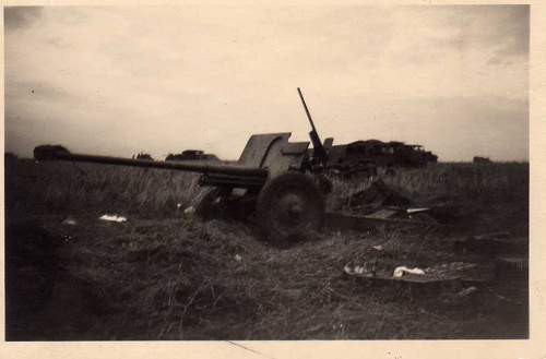 German soldiers in the battles. Destroyed tanks and guns more photos