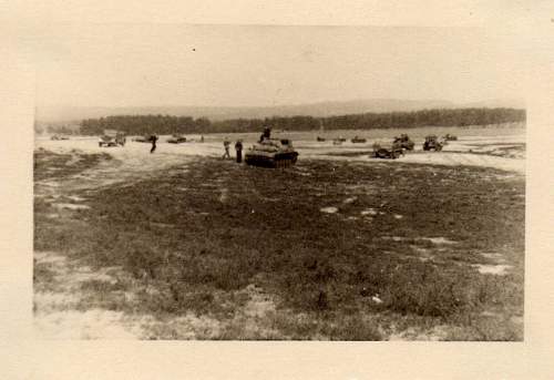 German and Soviet Russian tanks in action. Ostfront