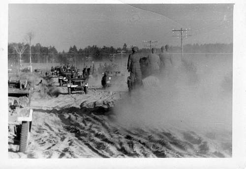 German and Soviet Russian tanks in action. Ostfront