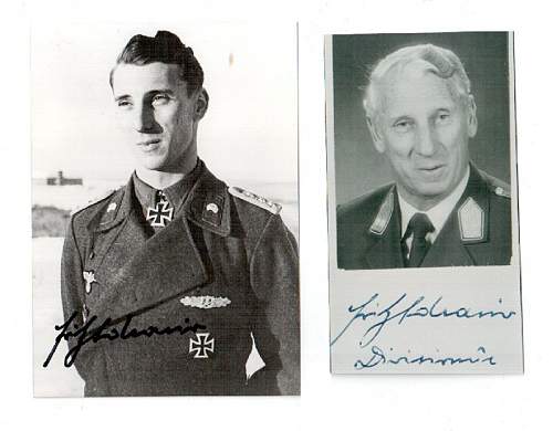 2 autograph Friedrich Adrario Hauptmann