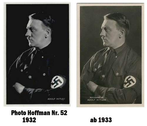 Early postcard with Hitler in SS armband