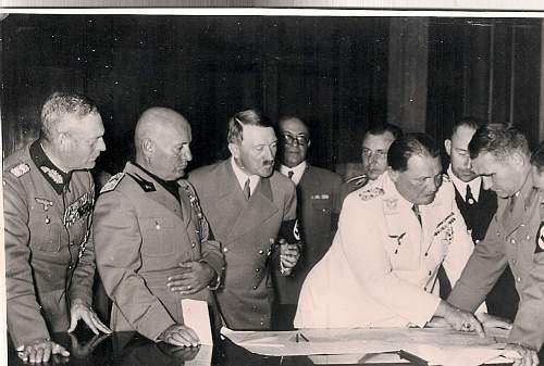 Original Photo &amp; Negative of Hitler &amp; Mussolini