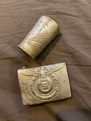 small drop of Latvian SS trench art