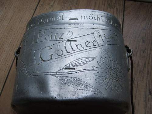 Elaborate Trench Art two German Mess Tins