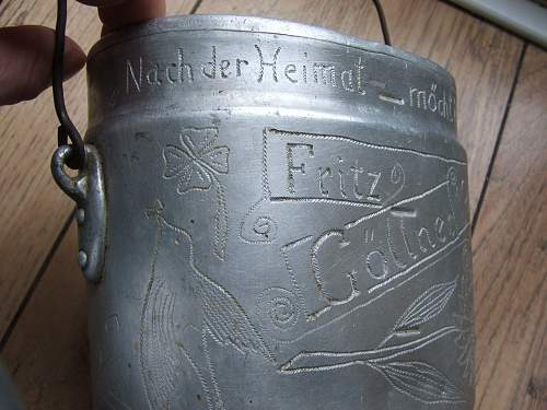 Elaborate Trench Art two German Mess Tins