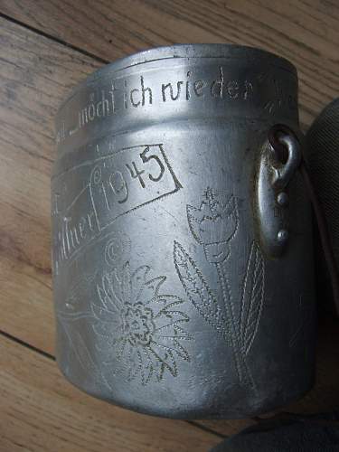 Elaborate Trench Art two German Mess Tins