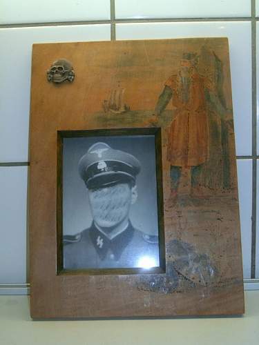 SS Nordland  picture frame (birthday present from a Norvegian soldier  to Finnish soldier who served  in the same batalion)