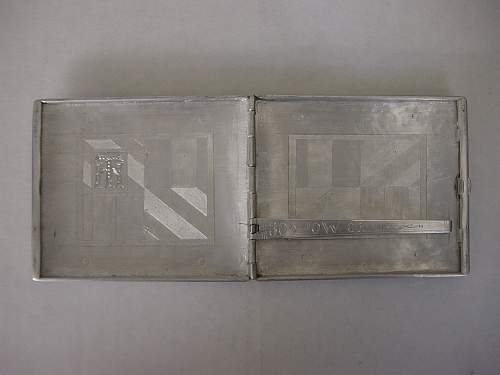 Cigarette case made by German POW for a British ATS girl