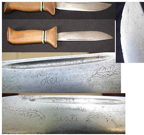 Trench art knife made by Estonian soldier