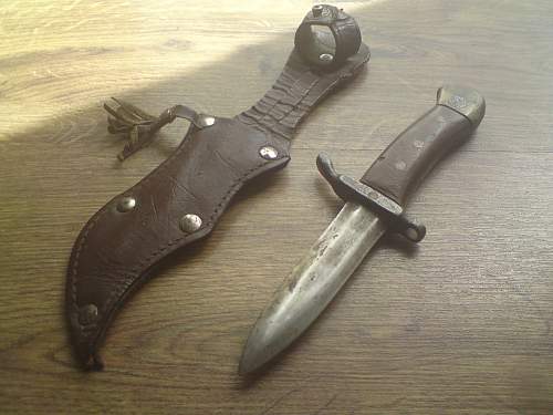 two trench knifes