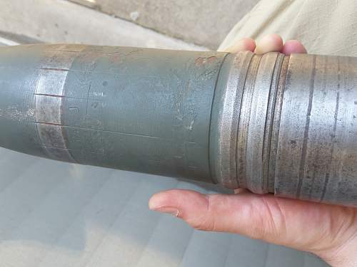 88 millimeter round steel case and projectile