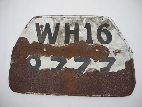 ww2 german license plate