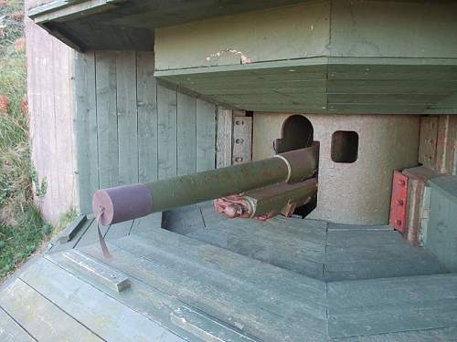German coastal artillery muzzle cover