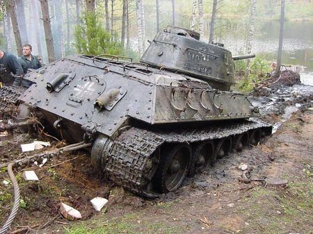 German re-issued T-34 Soviet Russian tank