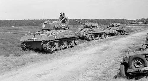 Captured British Sherman &quot;Firefly&quot; in German service