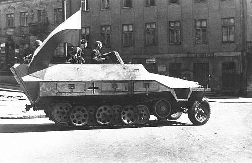 Schutzenpanzerwagen 250 and 251 camouflaged wheels,