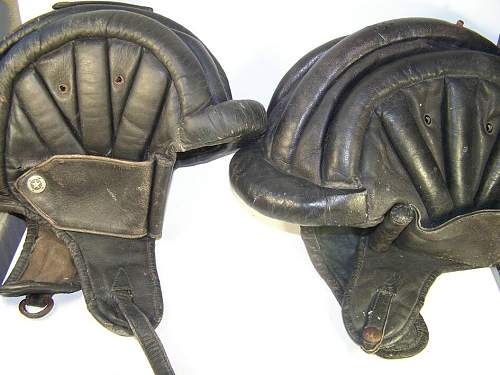 Pre war leather tankist protective helmet