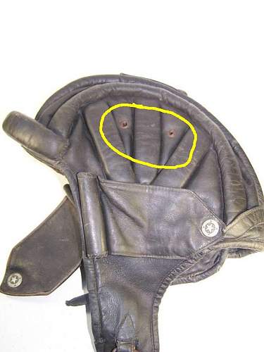 Pre war leather tankist protective helmet