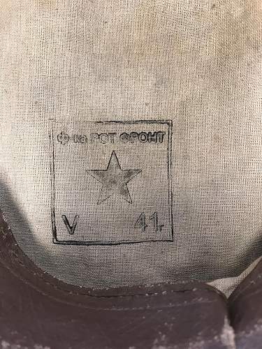 Stamp in soviet service cap